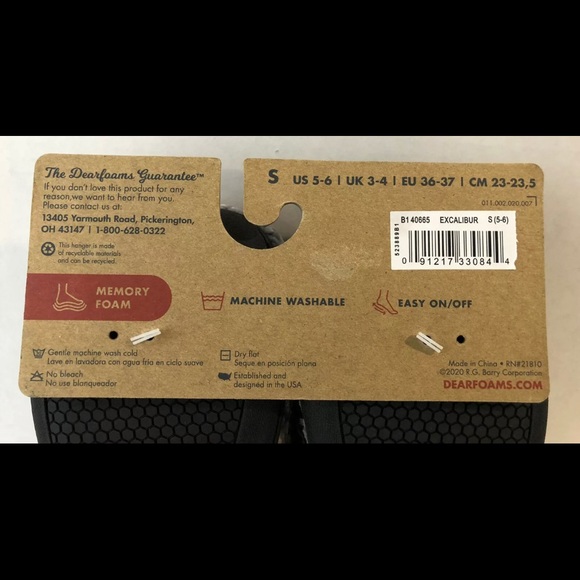 NEW Gray Fuzzy Dearfoam Memory Foam Slippers Indoor Outdoor Size Small - Picture 2 of 5